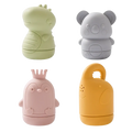 Pastel-colored silicone koala baby bath sprinkler toy with dinosaur penguin and elephant shapes for safe play