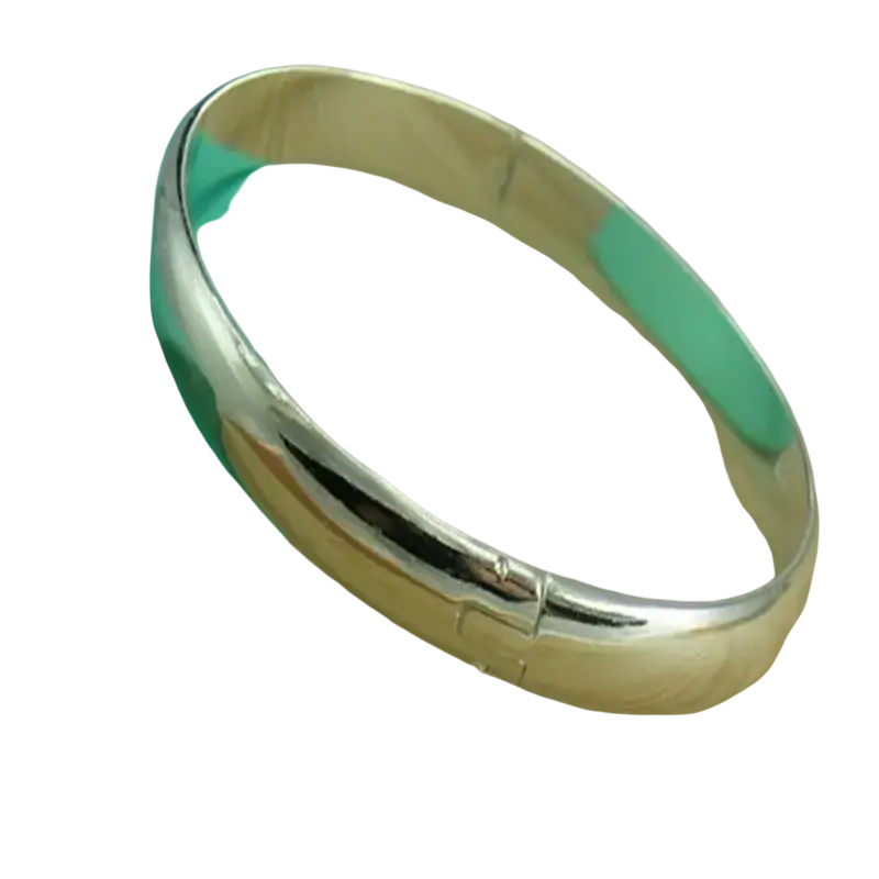 Sleek polished silver bracelet 925 sterling open bangle for women with smooth rounded design and secure clasp brazaletes pulseras mujer