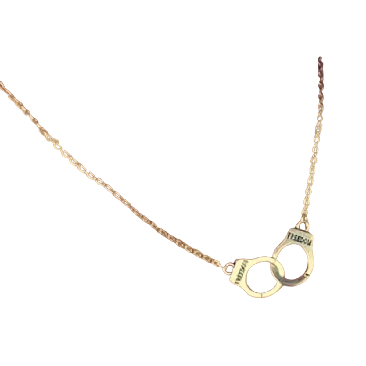 Silver handcuff pendant necklace with delicate chain fashion jewelry necklace in silver material for everyday wear