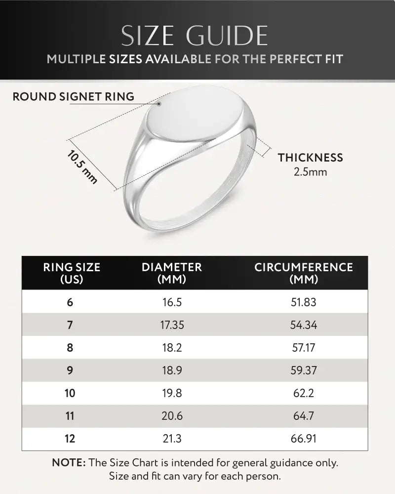 Polished silver oval signet ring in 316l stainless steel with smooth surface and 2.5mm thickness