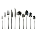 Polished silver western stainless steel cutlery set with shiny flatware featuring sleek modern design and polished finish
