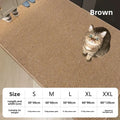Brown woven sisal cat scratch pad with textured durable surface designed for indoor pet furniture protection