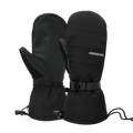Black deer seven winter ski mittens with adjustable strap and drawstring cuff for cold weather and snowboard use