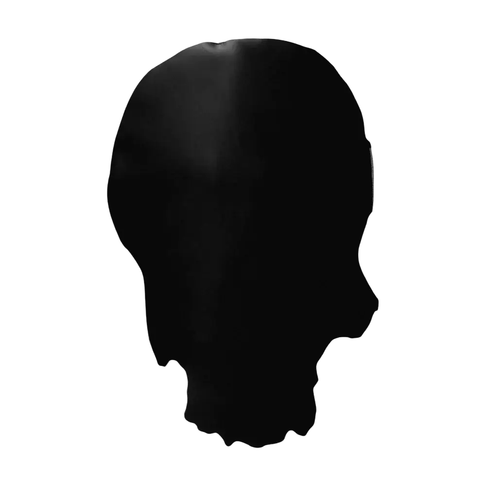 Black skull-shaped leather headband perfect for skull costume party cosplay outfit accessories