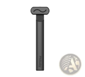 Black philibaby vape pen with sleek matte finish and curved mouthpiece featured in sleek metallic electric eye beauty wand