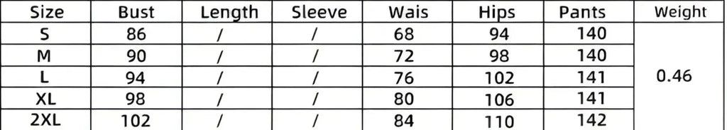 The slim down jacket with standing collar size chart shows bust length sleeve waist hips pants and weight measurements