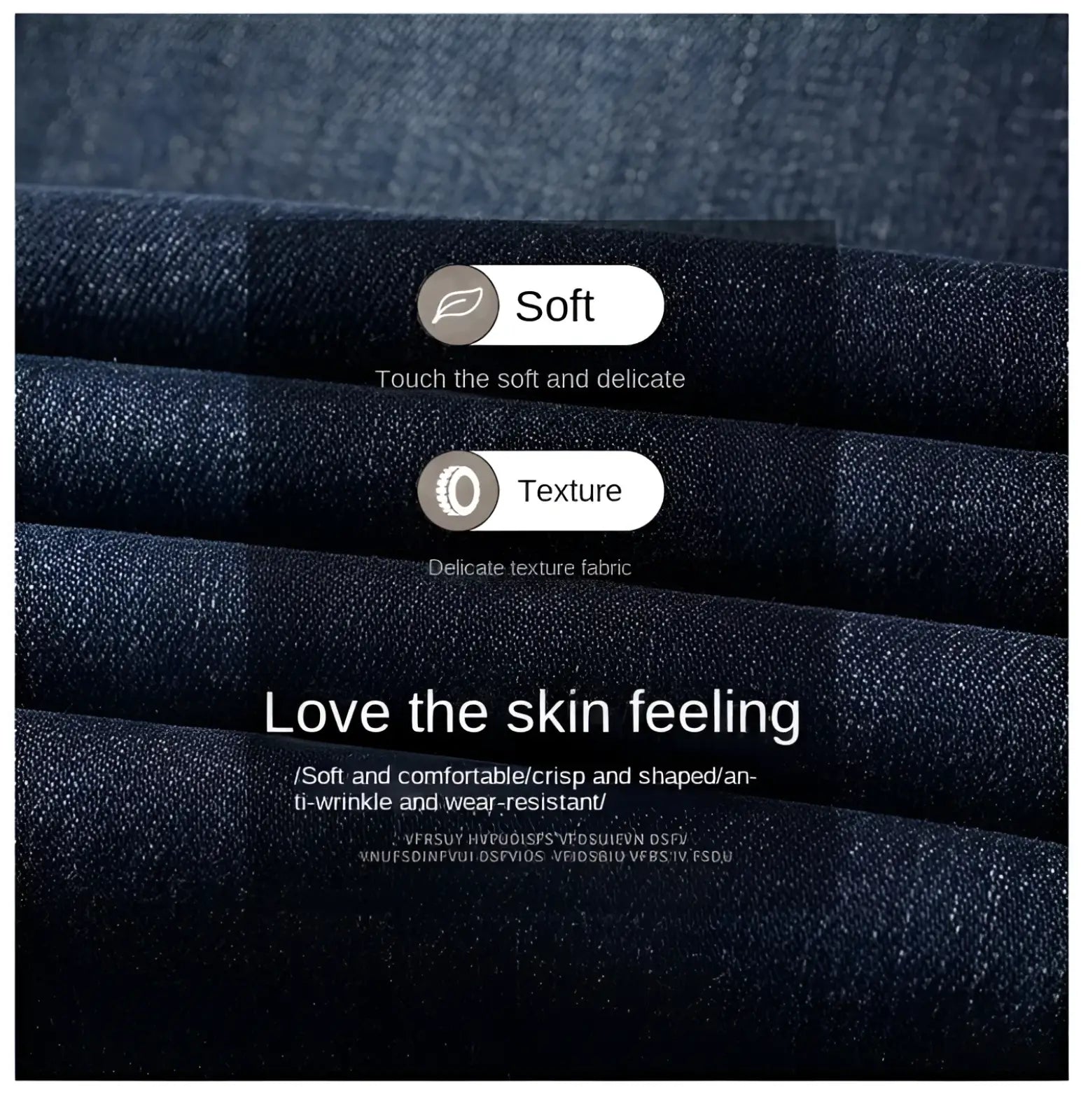 Slim fit dark blue denim jeans for men featuring soft delicate fabric texture and crisp shaped finish