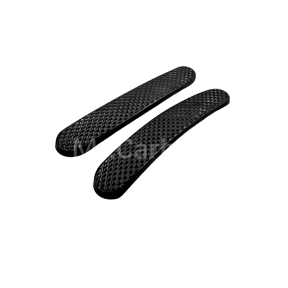 Black carbon fiber textured door sill protectors for smart 453 fortwo in black interior exterior trim kit