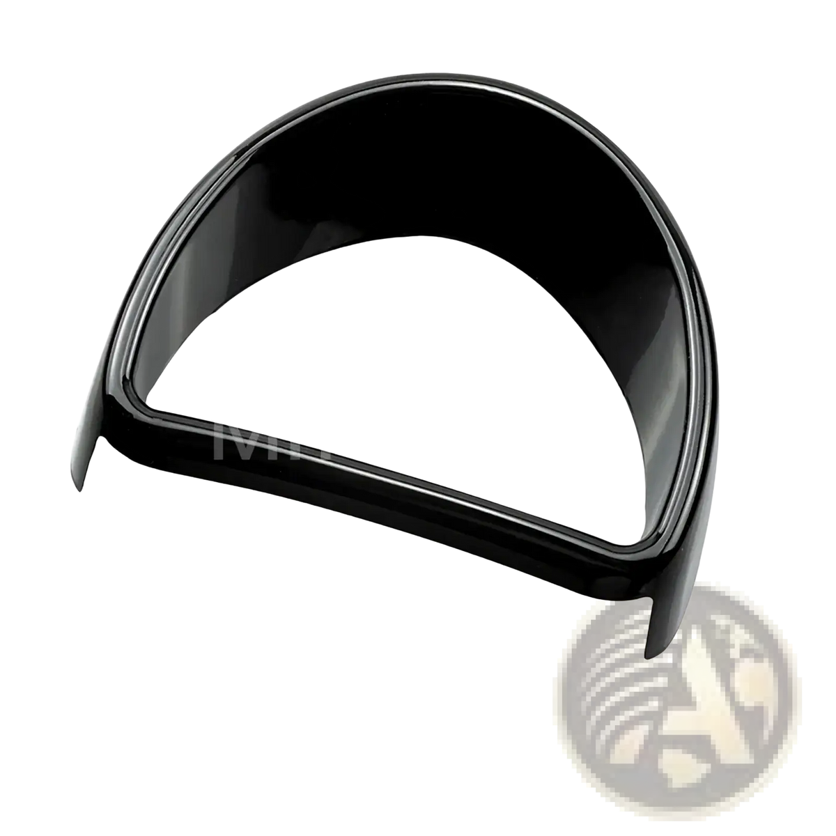 Black glossy plastic side mirror cover showing back side for smart 453 fortwo forfour in interior exterior trim kit
