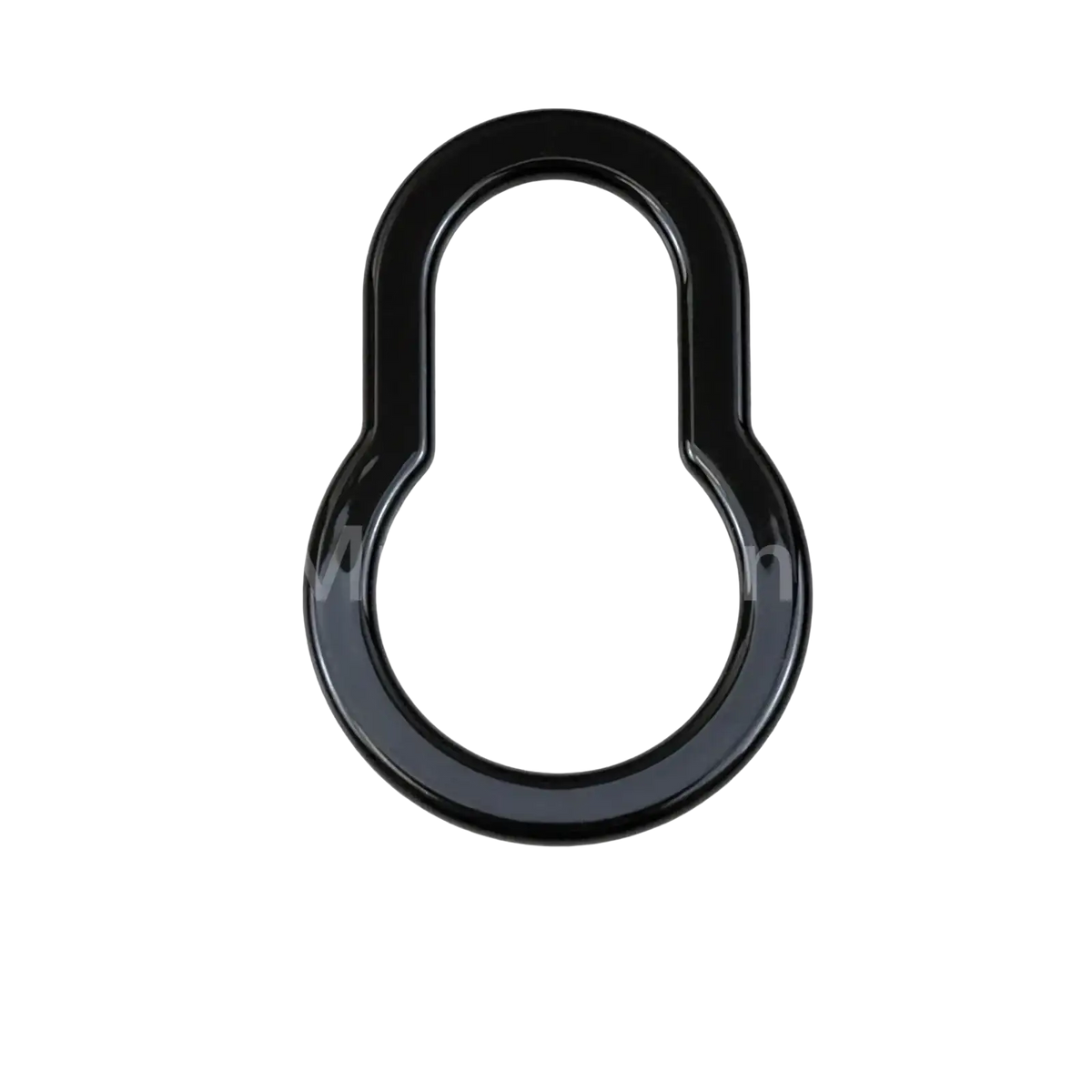 Smart 453 black interior exterior trim kit metal d-ring with black glossy finish and smooth rounded design