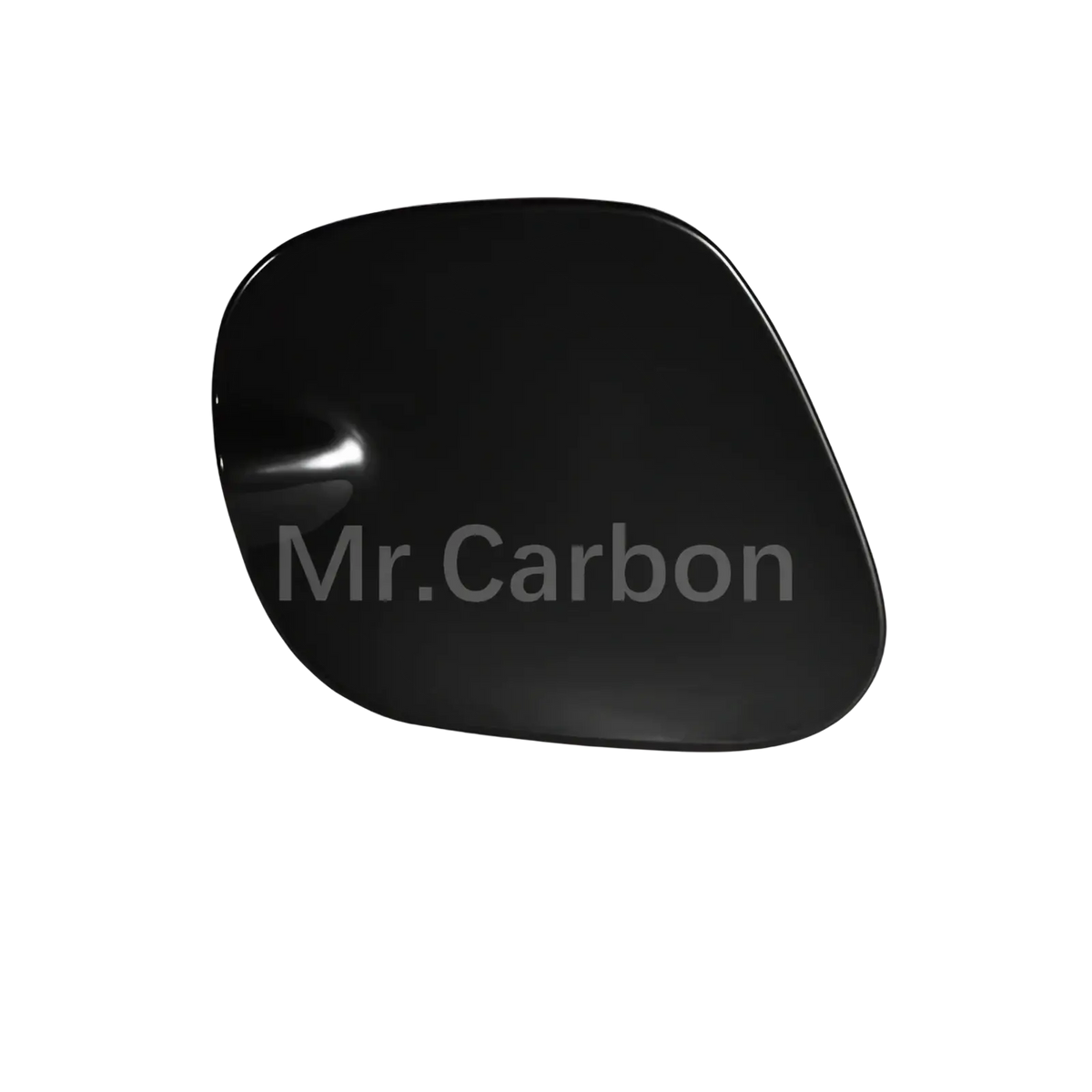 Black glossy finished side-view mirror housing showing back side for smart 453 fortwo in interior exterior trim kit