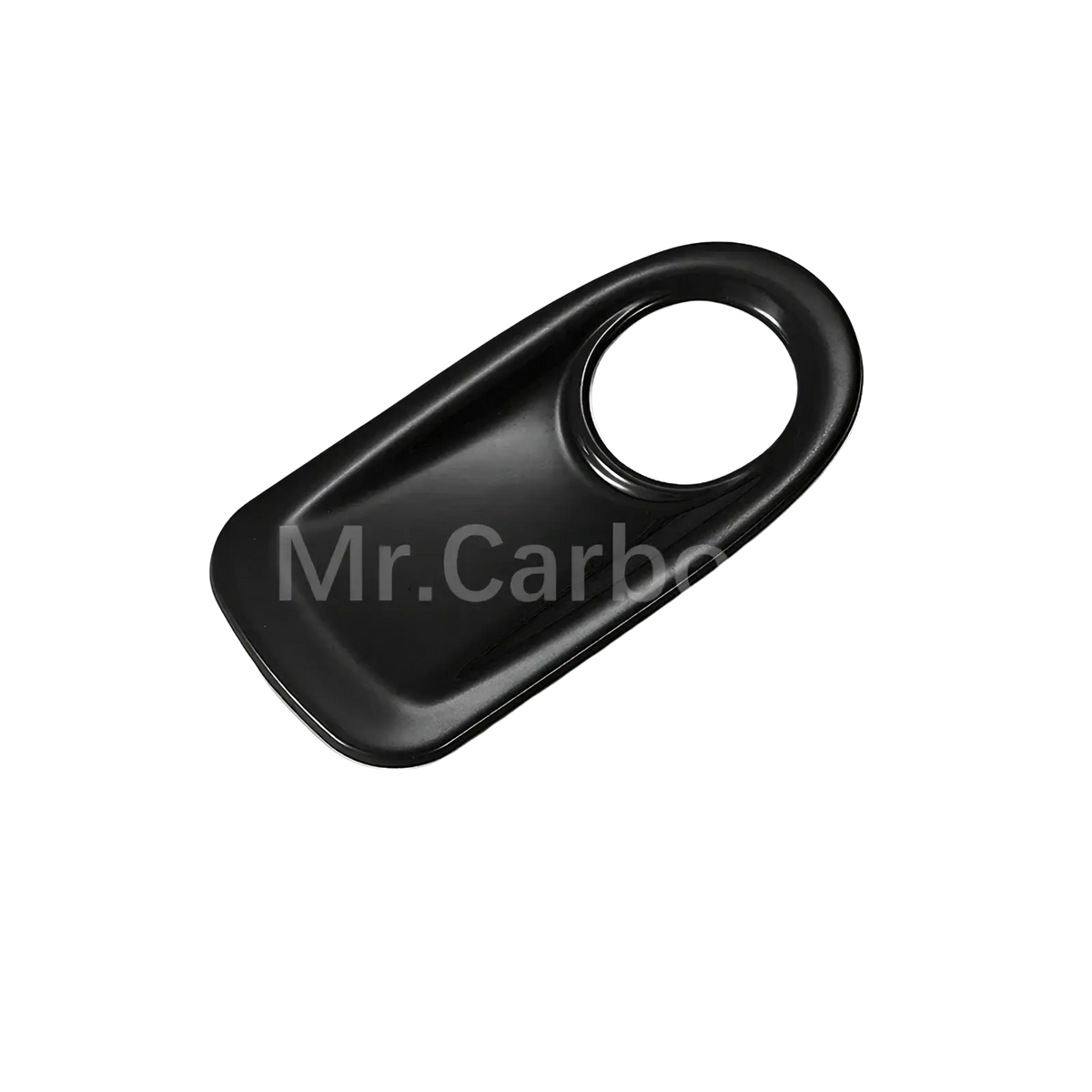 Black matte-finish plastic interior trim piece with circular cutout for smart 453 black interior exterior trim kit