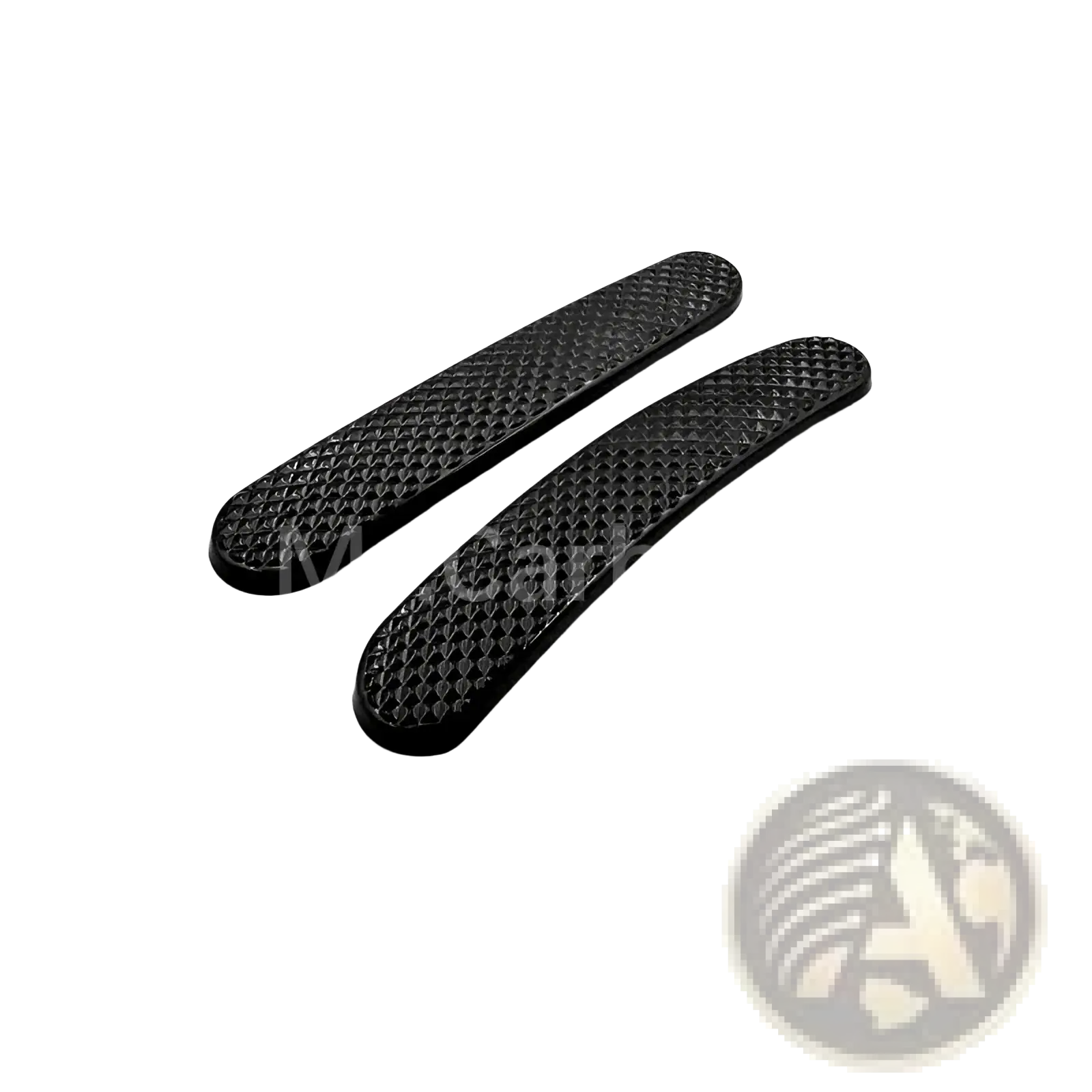 Black carbon fiber textured door sill protectors for smart 453 fortwo in black interior exterior trim kit