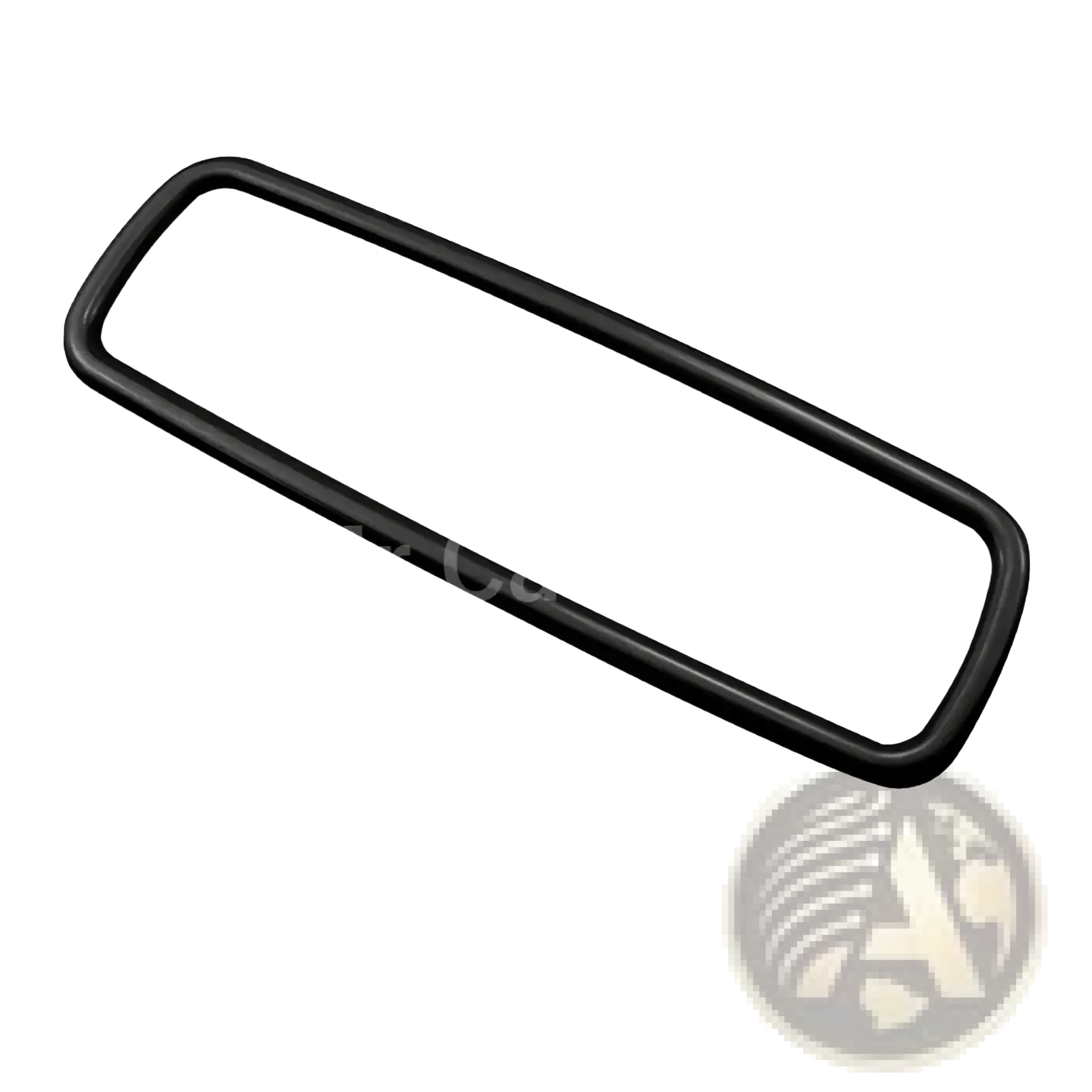 Black rubberized frame for car rearview mirror designed for smart 453 fortwo forfour in the smart 453 black interior exterior trim kit