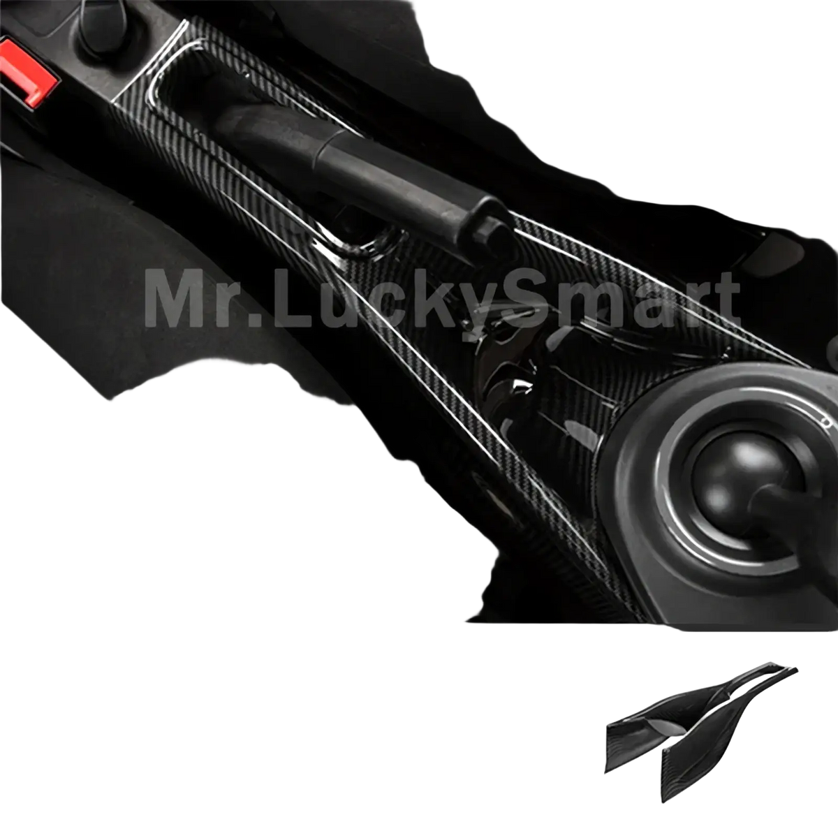 Black carbon fiber air vent trim kit for smart 453 fortwo and forfour with stylish carbon fiber style finish