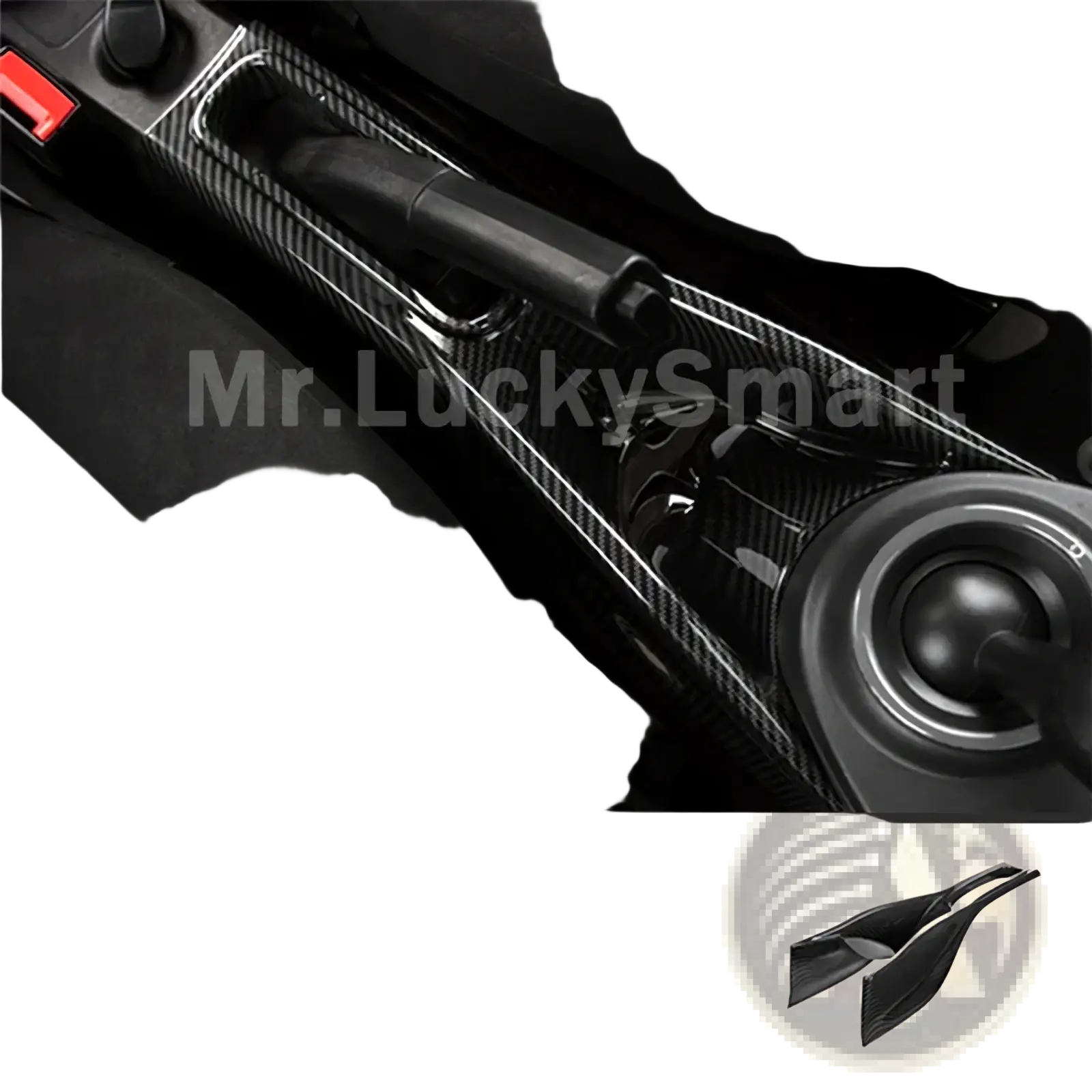 Black carbon fiber air vent trim kit for smart 453 fortwo and forfour with stylish carbon fiber style finish