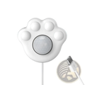 White paw-shaped usb charging pad with central infrared sensor and soft glow for smart pet water dispenser