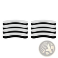 Set of ten white and black curved textured nail files designed for precise grooming alongside smart pet water fountain 1.8l