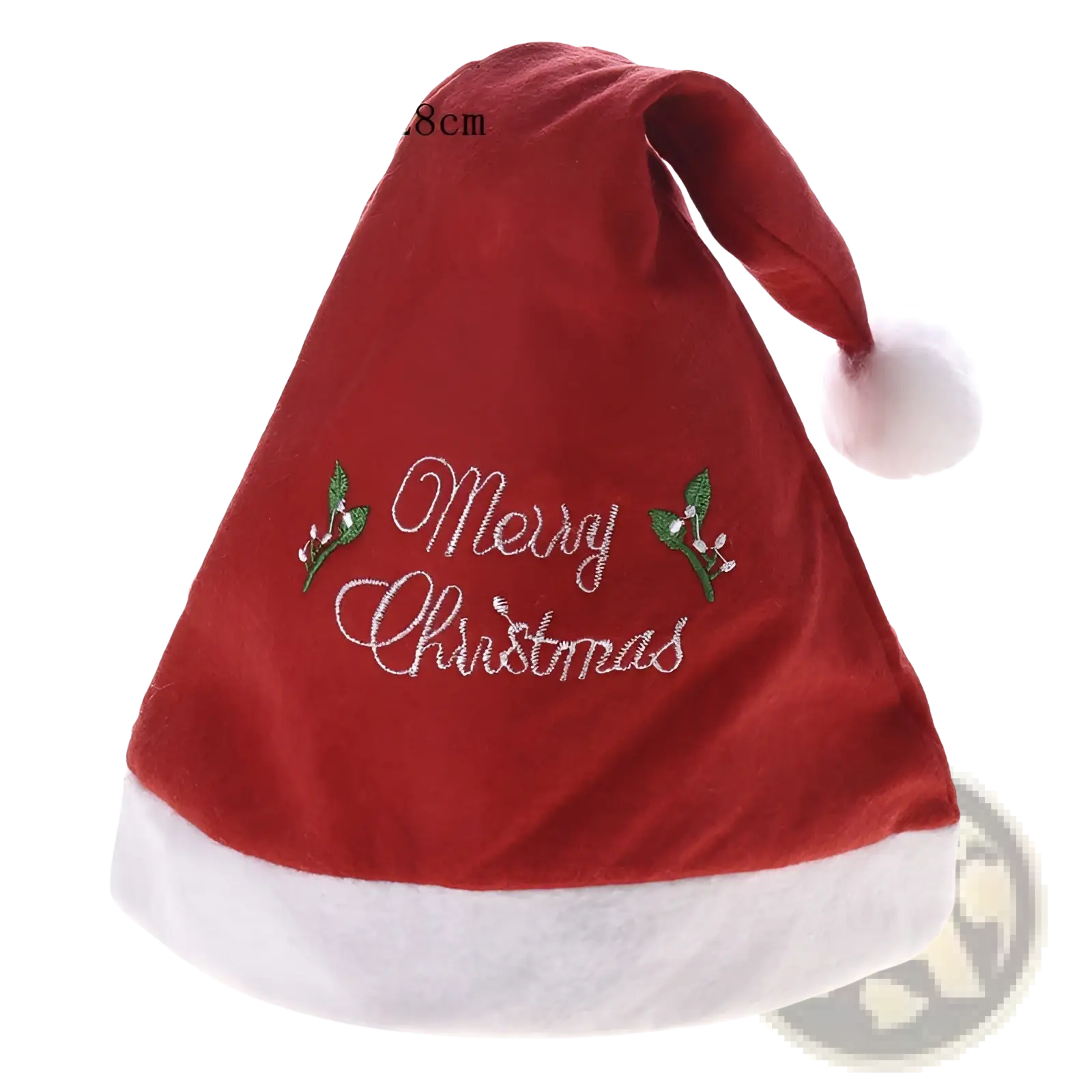 Smart robot toy with gesture control featuring a red velvet santa hat with white fur trim and merry christmas embroidery