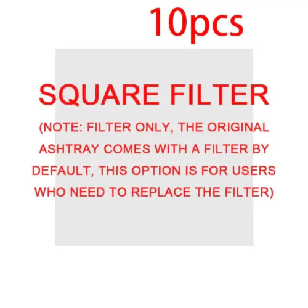Anion smart smoke purifying portable ashtray with ten square fine mesh filters for cigarette ashtray use