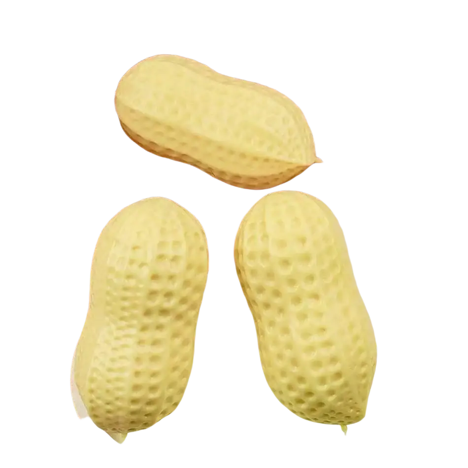 Yellow peanut-shaped soap ball stress relief fidget toys in a pink woven basket for calming use
