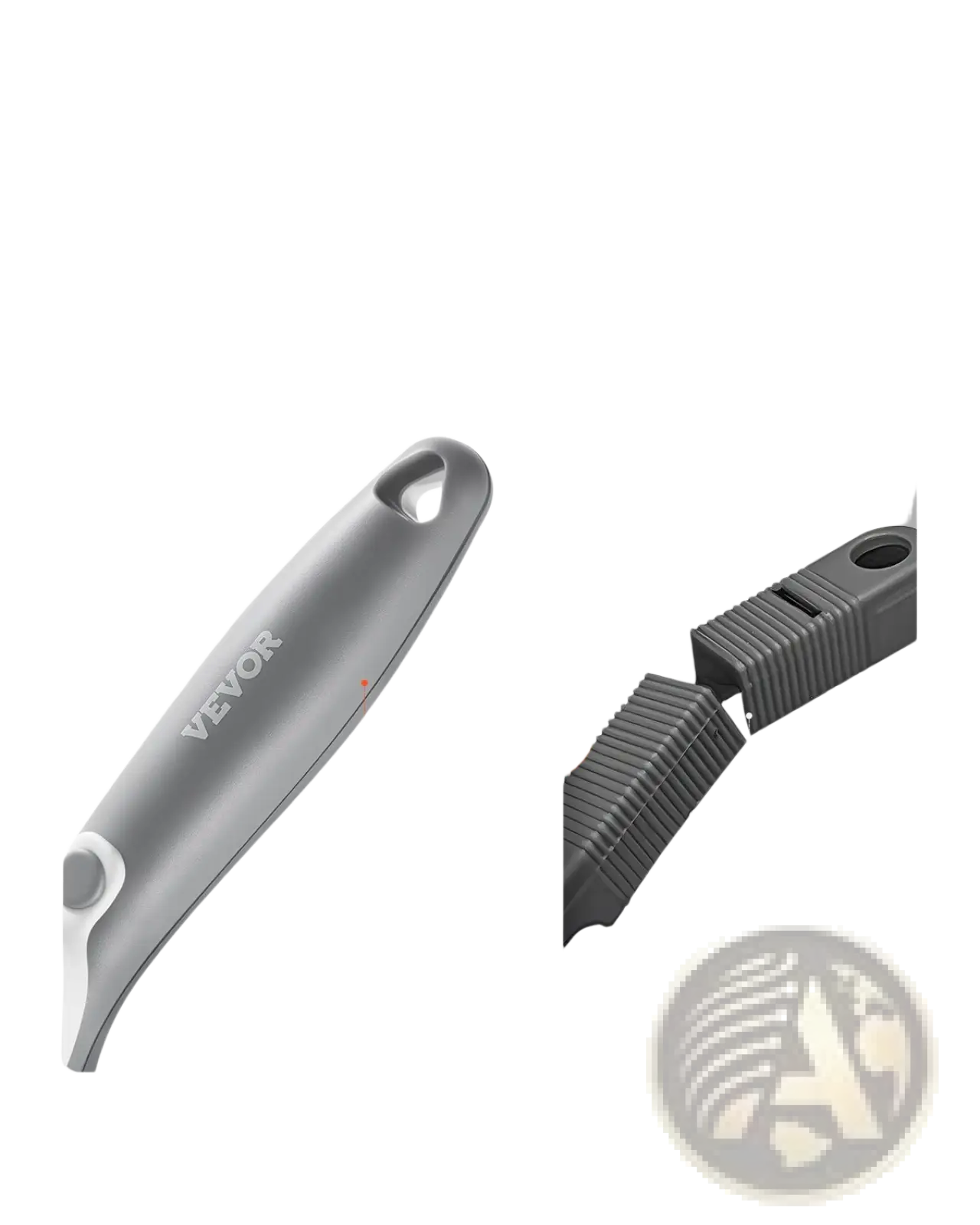 Gray pp material handle with thick slip-resistant grip for vevor soap dispensing dish brush with three scrubber heads