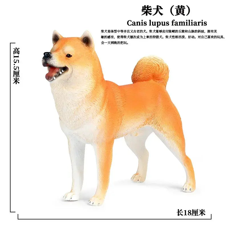 Orange and white shiba inu soft animal figurine with detailed fur texture finished goods for decompression use