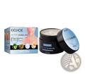 Black eelhoe soft brown suntanning beauty cream 50g jar with silver lid and blue label shown from the back side