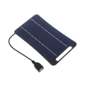 Dark blue rectangular solar panel portable usb charging panel with black usb cable to help stay connected outdoors