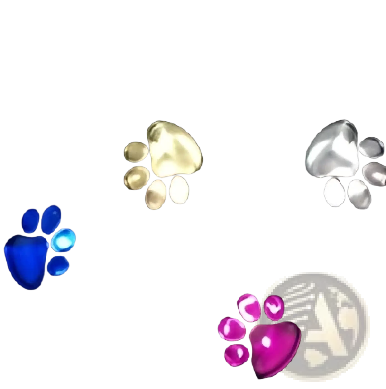 Solar paw print lights led outdoor garden decor glowing blue white and pink led paw print shaped lights