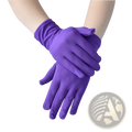 Purple solid color milk silk work gloves with long fingers soft fabric smooth texture and snug fit