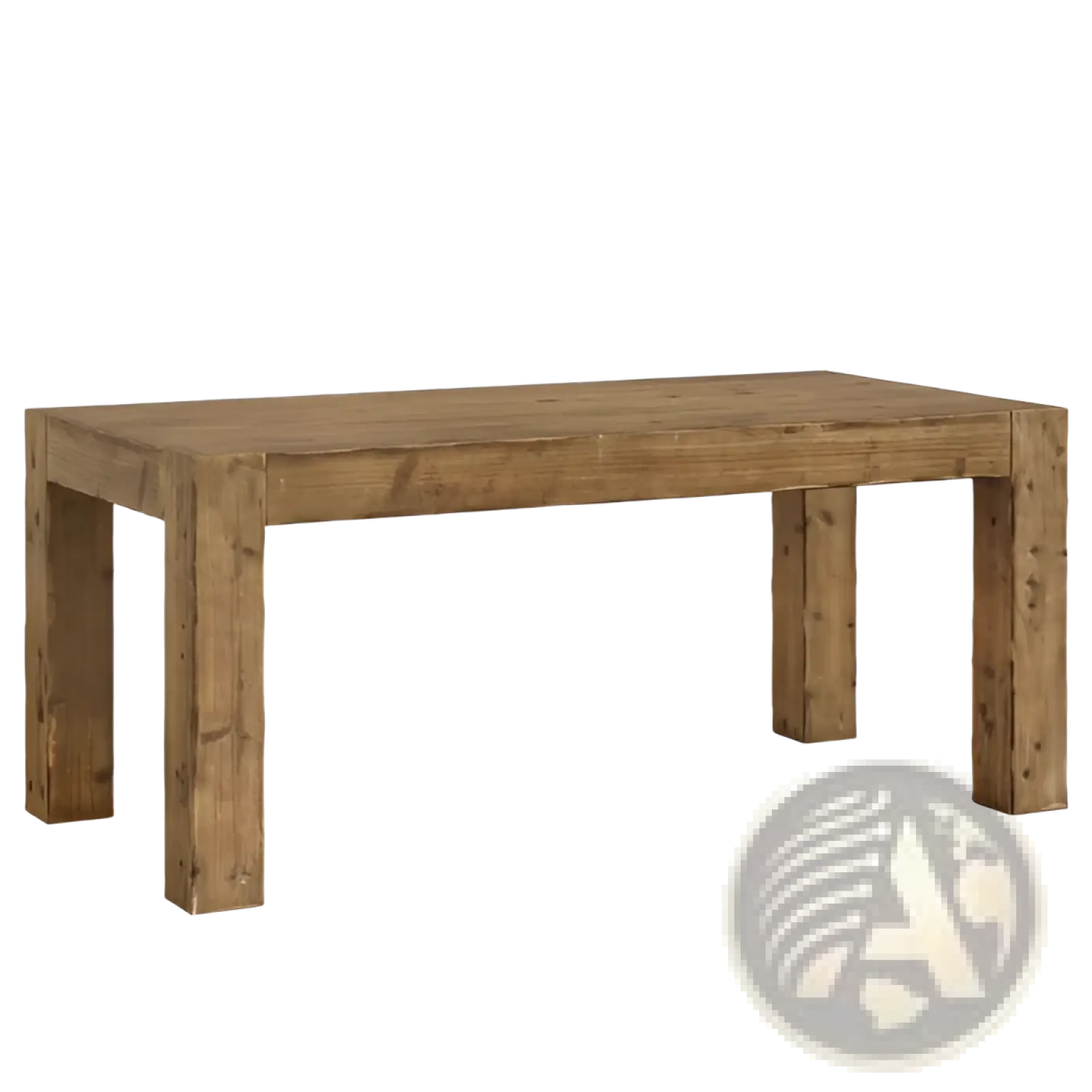 Rustic wooden dining table with thick sturdy legs and natural finish solid oak executive desk with stool 63 inch