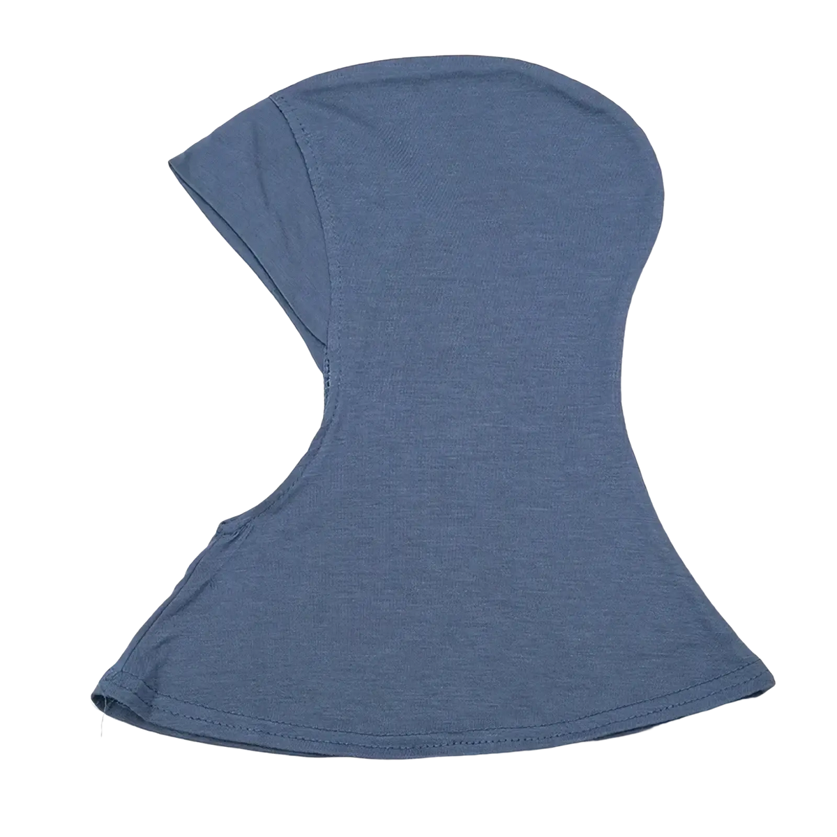 Solid underscarf hijab cap made of soft blue fabric with smooth texture and seamless stitching for comfortable wear