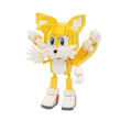 Sonic small building blocks figure with yellow and white pixelated tails, blue eyes, black nose, and red boots, 13.1cm tall