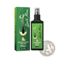 South moon ginger hair growth and strengthening spray in sleek black bottle with clear nozzle and matching green box