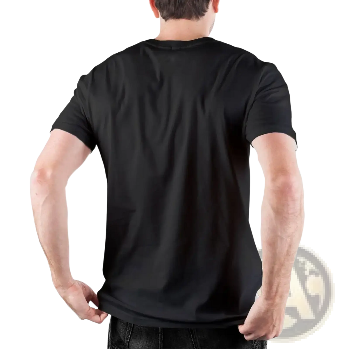 Black cotton short-sleeved crew neck t-shirt for men featuring south park cartman design