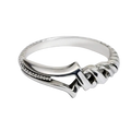Silver-toned spear of longinus adjustable ring with twisted knot design and textured band ideal for bank transfers gifts