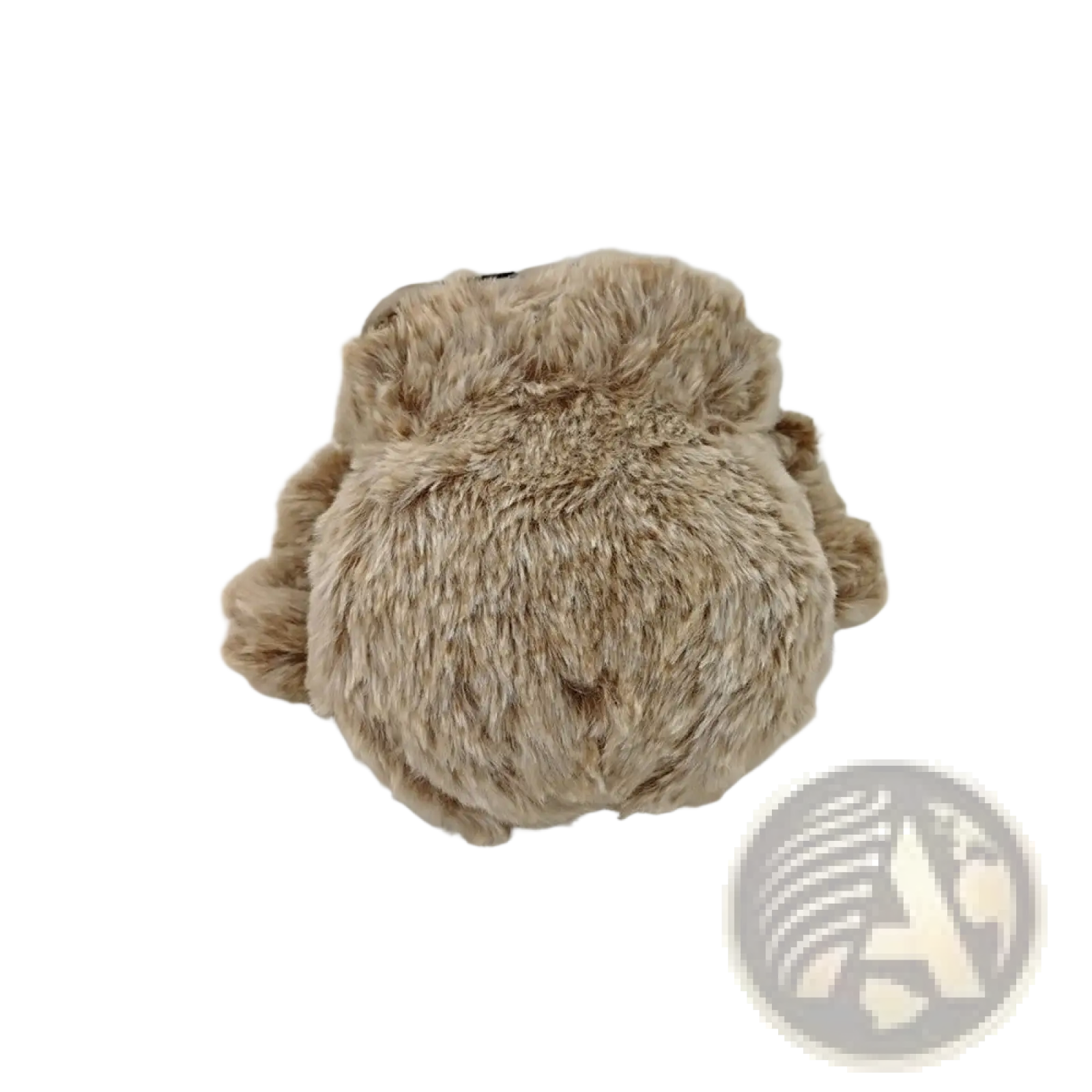 A plush fuzzy beige frog toy with soft textured fur and rounded limbs from the spider plush toy collection 20cm