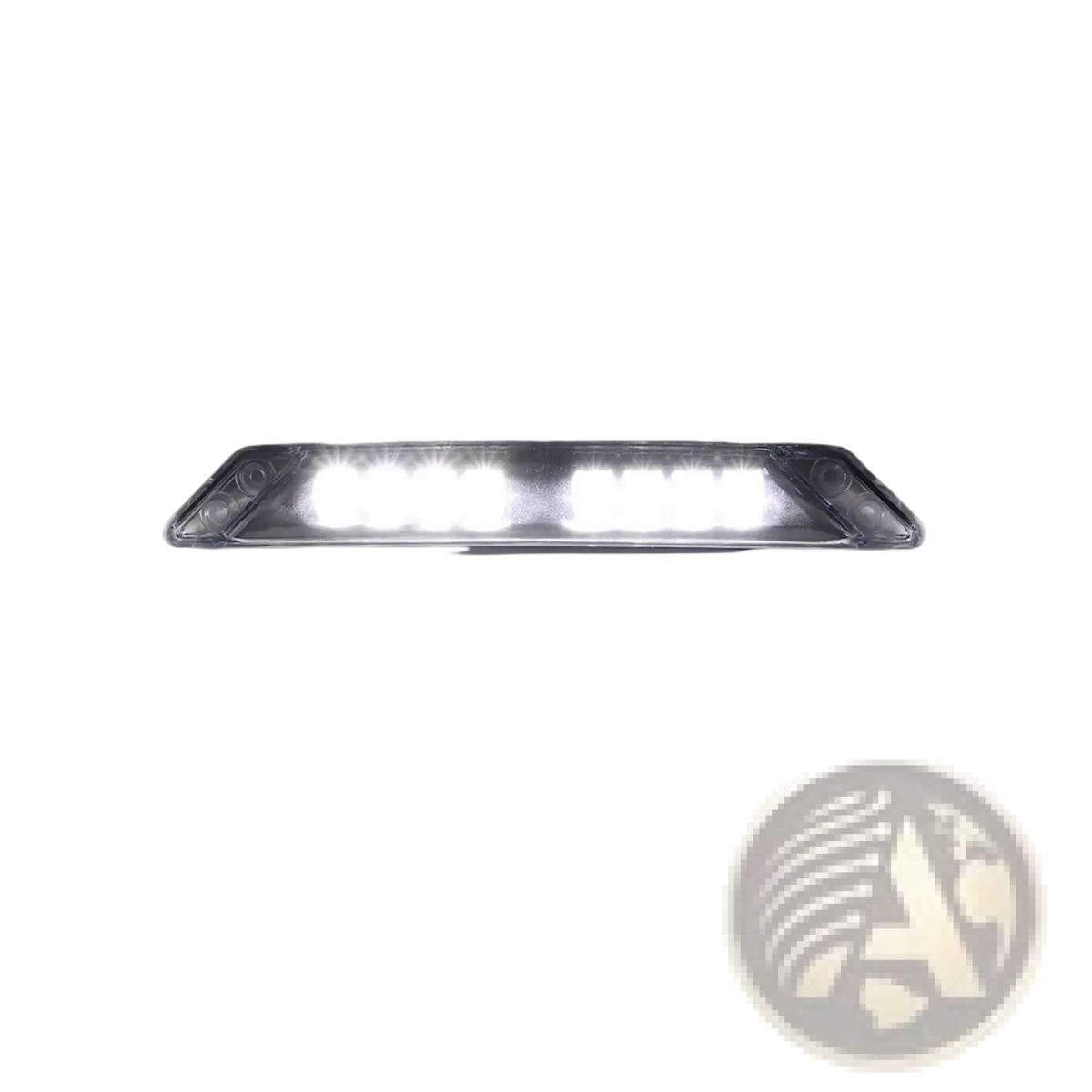 Clear plastic Can-am Spyder Rt led auxiliary driving light bar with six bright white bulbs in two groups of three 2020-2022