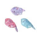 Squishy whale fidget toy stress ball set featuring transparent plastic fish-shaped stress relievers in random colors