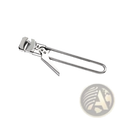 Stainless steel adjustable jar and bottle opener with sleek elongated handle and adjustable jaw mechanism