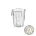 Silver stainless steel wire mesh basket with handle size s for chopstick holder and dishwasher use