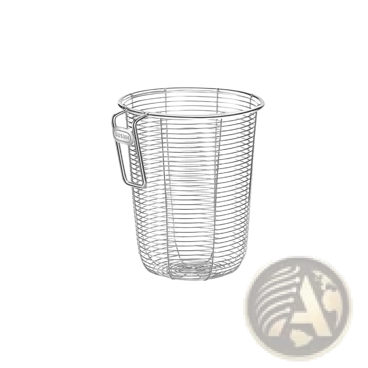 Silver stainless steel wire mesh basket with handle size s for chopstick holder and dishwasher use