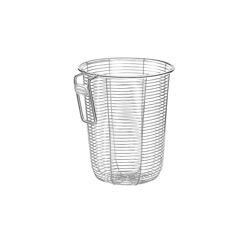 Silver stainless steel wire mesh basket with handle size s for chopstick holder and dishwasher use
