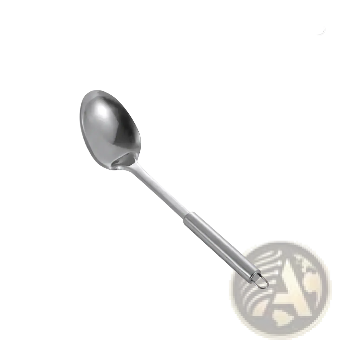 Stainless steel cooking utensil set featuring a sleek long rice scoop with polished finish and 31cm handle