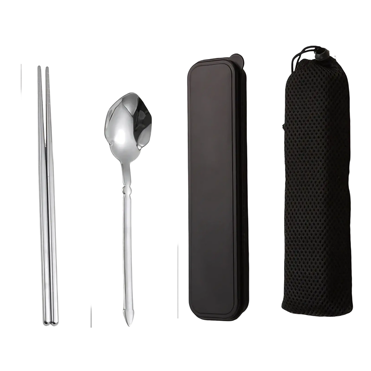 Stainless steel cutlery set stainless steel spoon with a sleek reflective surface and elegant tulip shaped bowl