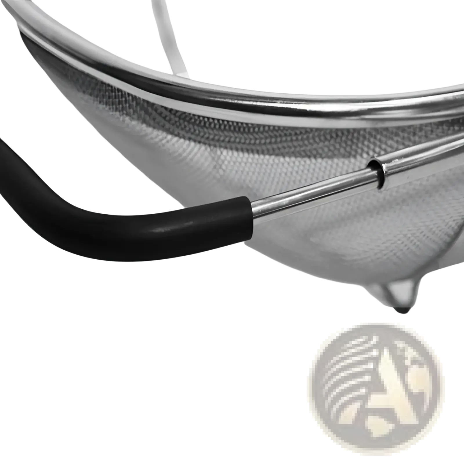 Stainless steel expandable mesh sink drain basket with stainless steel mesh strainer and black rubberized handle