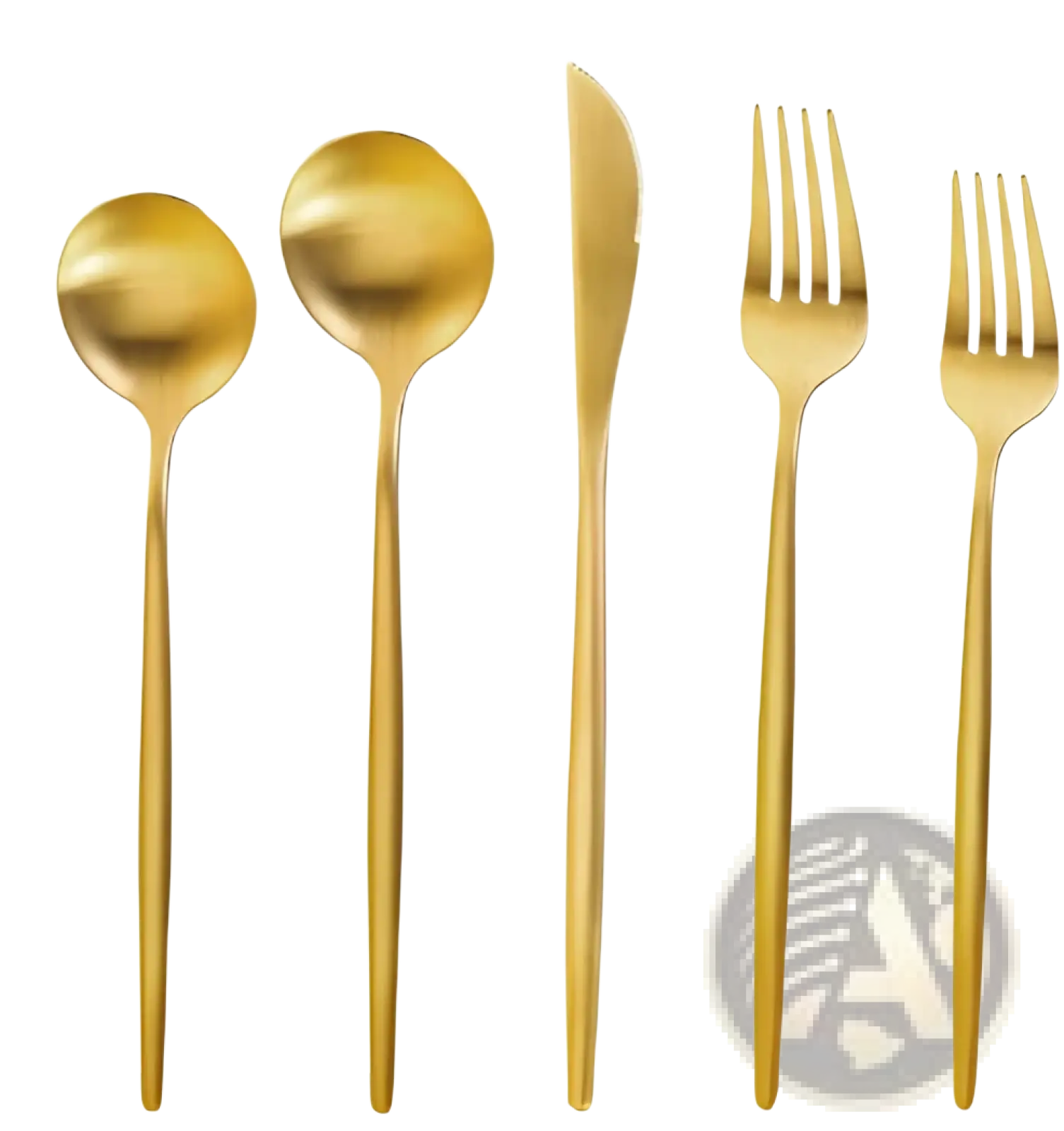 Golden stainless steel 16-piece dinnerware set with sleek modern design from stainless steel matte cutlery minimalist flatware