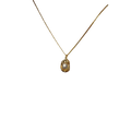Delicate stainless steel pearl pendant necklace for women girls with a lustrous pearl in a handcrafted gold setting