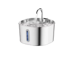 Stainless steel 2.2l pet water dispenser and fountain with curved spout blue led water level indicator and water pump